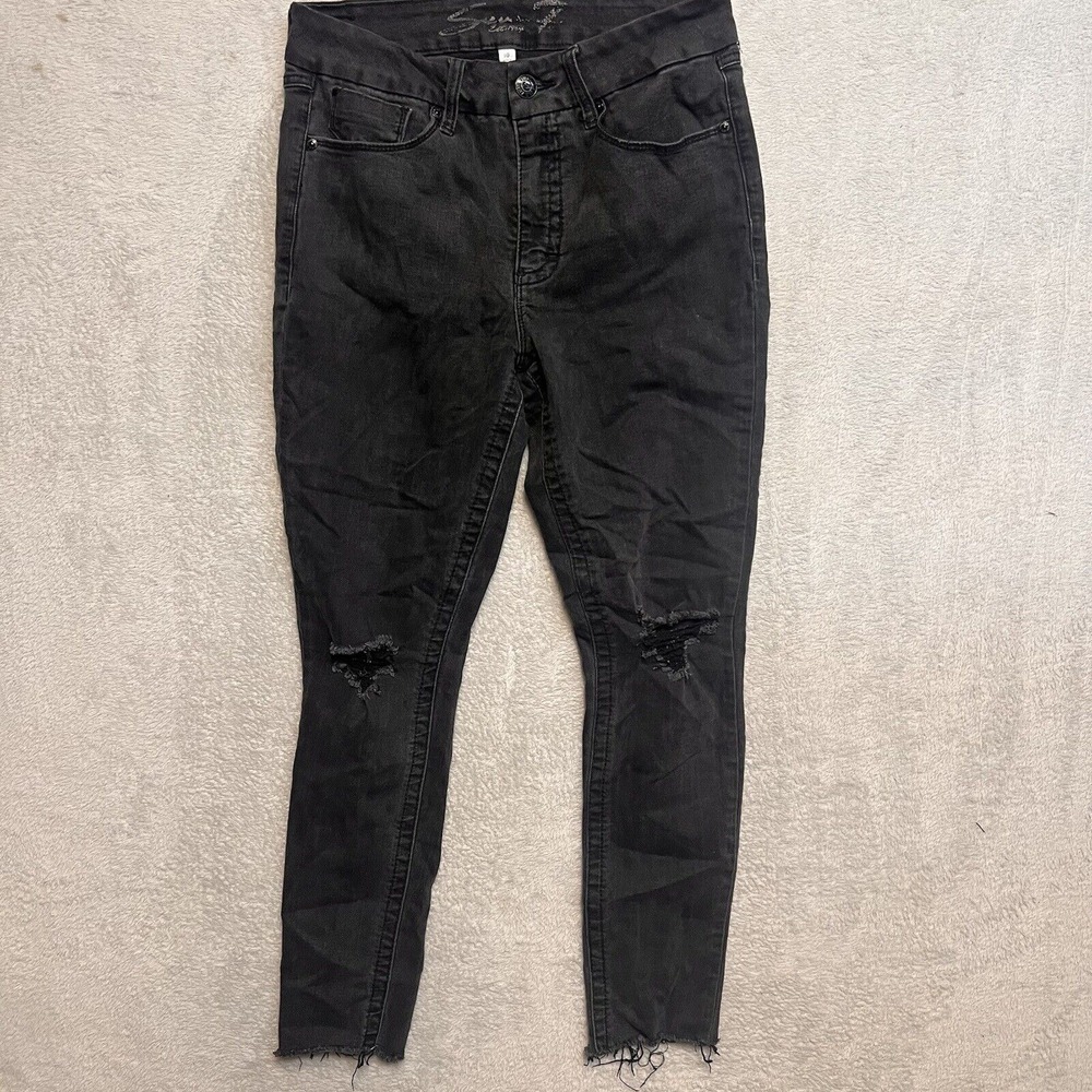 Seven 7 Womens Black Skinny Jeans Size 10